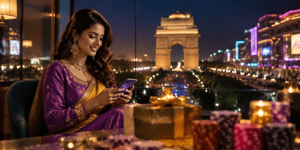 Mobile cricket betting interface on a smartphone in Delhi near India Gate